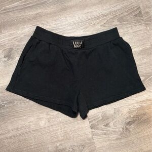 Lulu Mac Waffle Knit Black Shorts